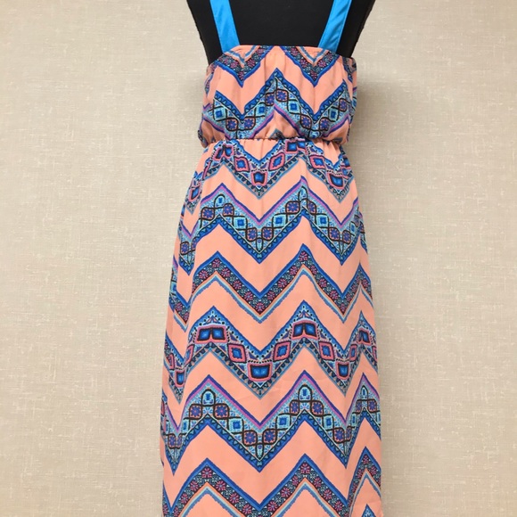 URBAN ROSE PINK AND BLUE SUNDRESS SIZE MEDIUM - Picture 4 of 8